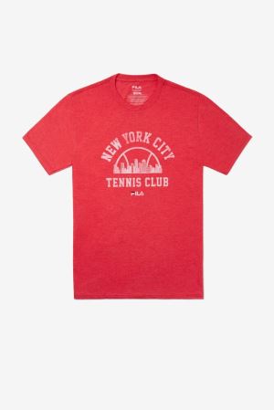 FILA Nyc Vintage Club Tee Shirts Red,Mens Tennis | CA.WLQEDN763